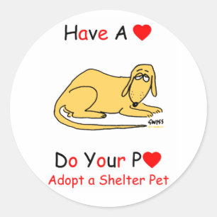 Adopteer een Shelter Animal Ronde Sticker