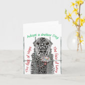 Adopteer een Shelter Dog Wenskaart Kaart (Gele Bloem)