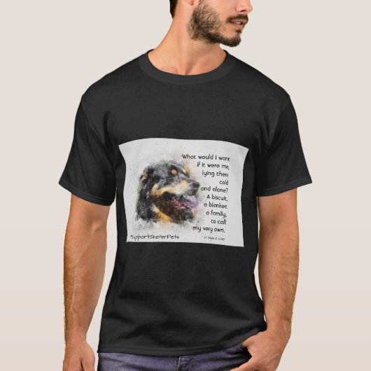 Adopteer een Shelter Pet - Berner Sennenhond T-shirt (Voorkant)