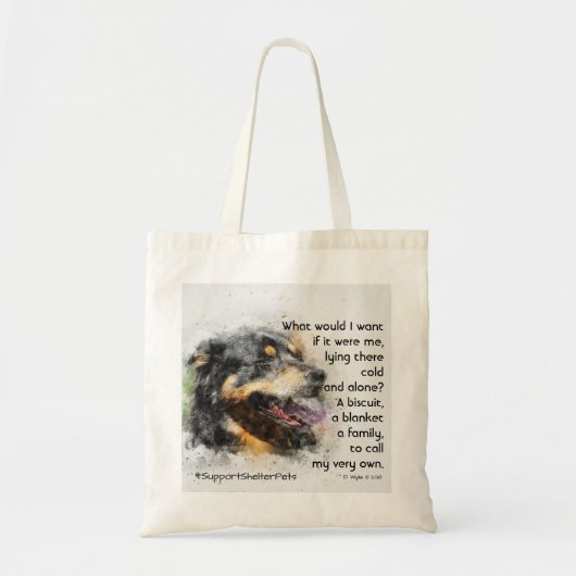 Adopteer een Shelter Pet - Berner Sennenhond Tote Bag (Voorkant)