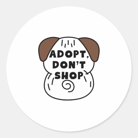 Adopteer een Shelter Pet Day | Sticker voor reddin (Voorkant)