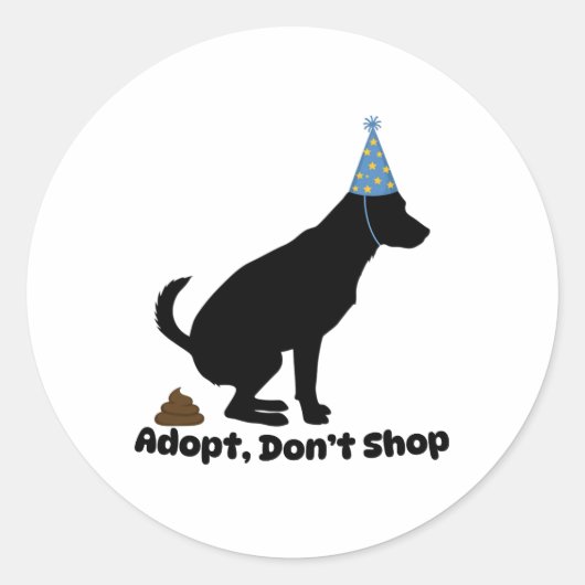 Adopteer een Shelter Pet Day | Sticker voor reddin (Voorkant)