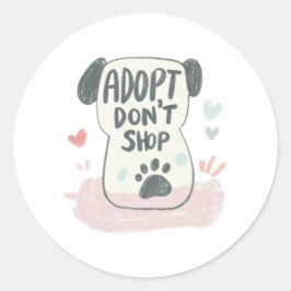 Adopteer een Shelter Pet Day | Sticker voor reddin