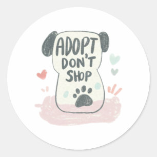 Adopteer een Shelter Pet Day   Sticker voor reddin