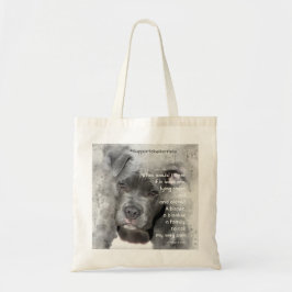 Adopteer een Shelter Pet - Pitbull Tote Bag