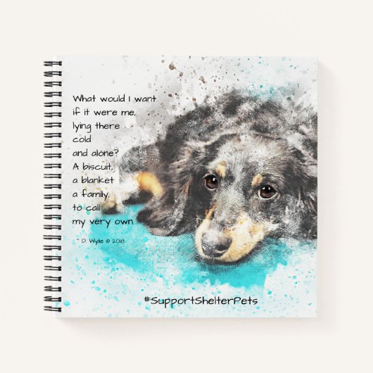 Adopteer een Shelter Pet - Teckel Notitieboek (Voorkant)