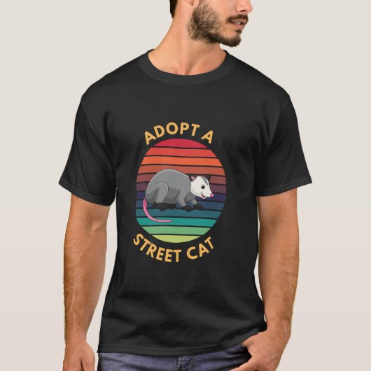 Adopteer een straatkat | opossum t-shirt (Voorkant)