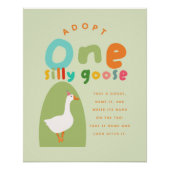Adopteer een Stuffie Een Gekke Gans 1e verjaardag  Perfect Poster (Voorkant)