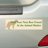 Adopteer een vriend bumpersticker 4 (Op auto)