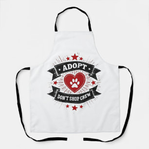 Adopteer Geen Dierenwinkel Crew Vintage Dierenredd Schort