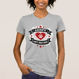 Adopteer Geen Dierenwinkel Crew Vintage Dierenredd T-shirt
