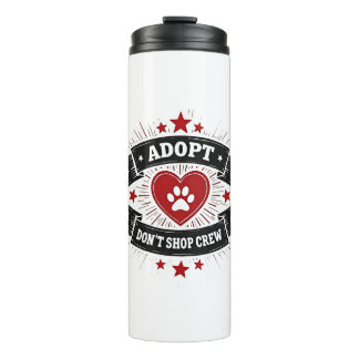 Adopteer Geen Dierenwinkel Crew Vintage Dierenredd Thermosbeker