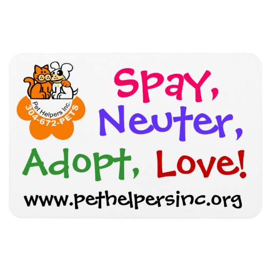 Adopteer, hou van magneet (Horizontaal)