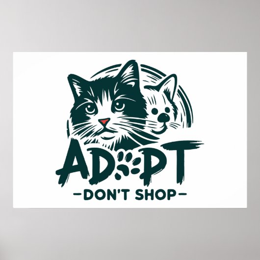 Adopteer, koop niet 1 poster (Voorkant)