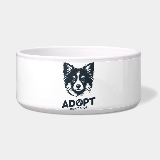 Adopteer, koop niet 3 voerbakje (Voorkant)