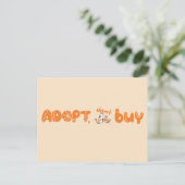 Adopteer, Koop Niet Kat Liefhebber Briefkaart (Staand voorkant)