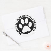 Adopteer me, ik ben passief perfect ronde sticker (Envelop)