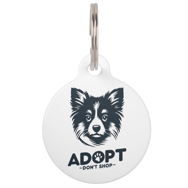 Adopteer niet kopen 3 huisdierpenning (Voorkant)