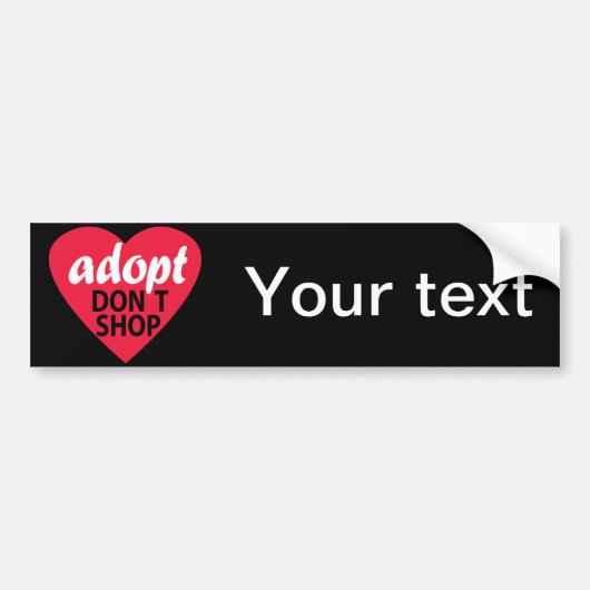 Adopteer Niet Kopen Bumpersticker (Voorkant)