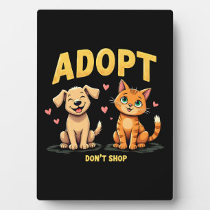 Adopteer Niet Kopen - Schattige Dierenredding Dier Fotoplaat