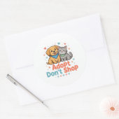 Adopteer Niet Kopen Sticker (Envelop)