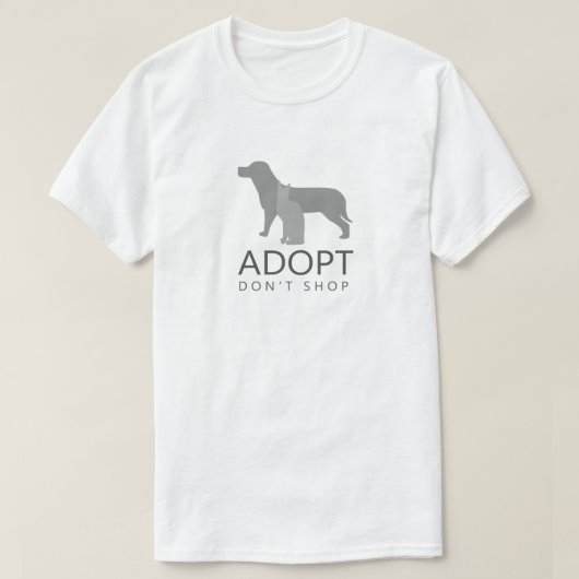 Adopteer Niet Kopen T-shirt (Design voorkant)