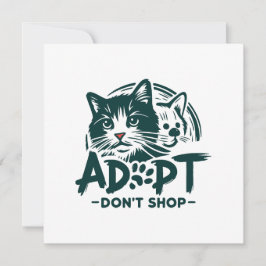 Adopteer, niet shoppen 1 bedankkaart