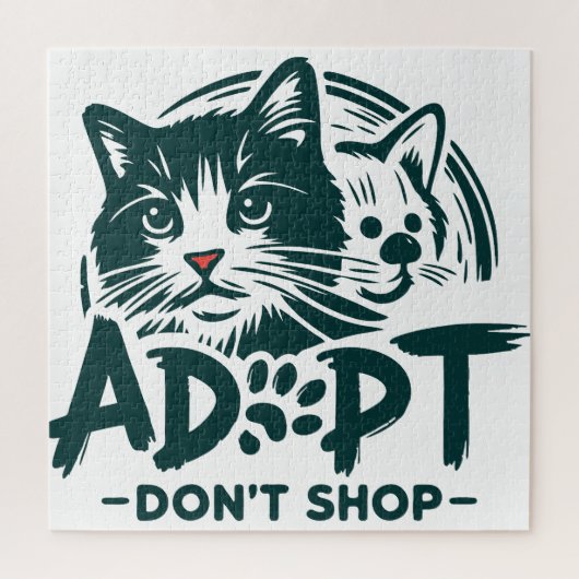 Adopteer, niet shoppen 1 legpuzzel (Verticaal)