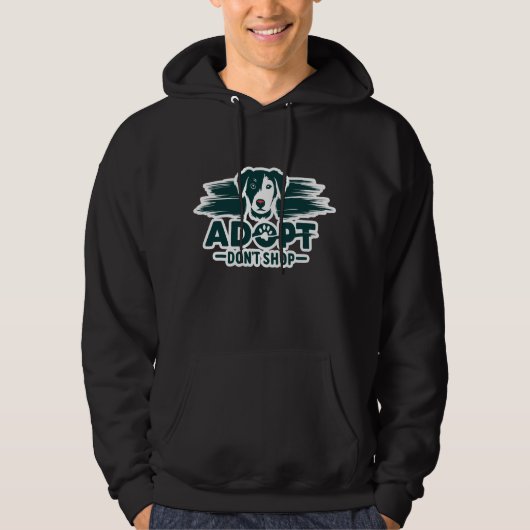 Adopteer, niet shoppen 2 hoodie (Voorkant)