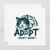 Adopteer niet winkelen 1 bedankkaart (Voorkant / Achterkant)