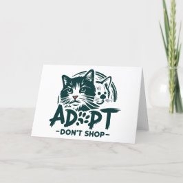 Adopteer niet winkelen 1 bedankkaart