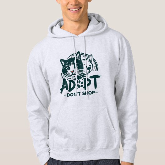 Adopteer niet winkelen 1 hoodie (Voorkant)