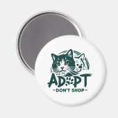 Adopteer niet winkelen 1 magneet (Voorkant / Achterkant)