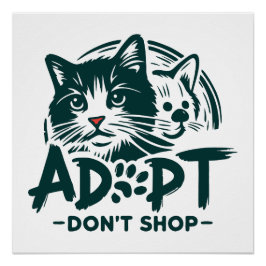 Adopteer niet winkelen 1 perfect poster