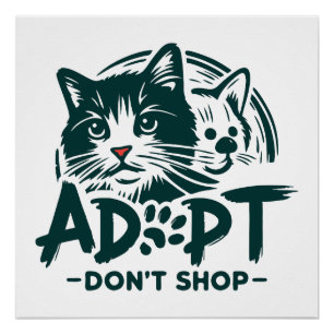 Adopteer niet winkelen 1 perfect poster