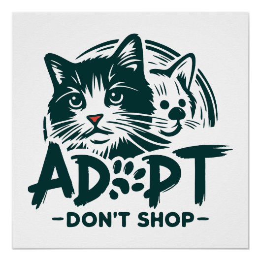 Adopteer niet winkelen 1 perfect poster (Voorkant)