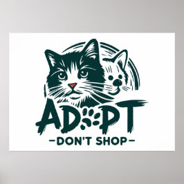 Adopteer niet winkelen 1 poster