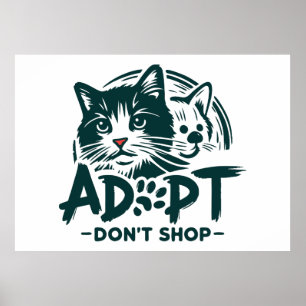 Adopteer niet winkelen 1 poster