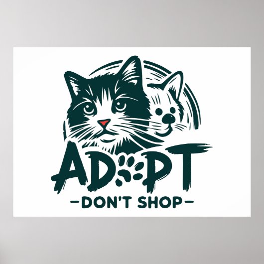 Adopteer niet winkelen 1 poster (Voorkant)