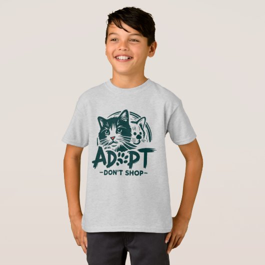 Adopteer niet winkelen 1 t-shirt (Voorkant volledig)