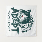 Adopteer niet winkelen 1 wandkleed (Voorkant (horizontaal))