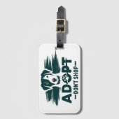 Adopteer niet winkelen 2 bagagelabel (Voorkant (verticaal))