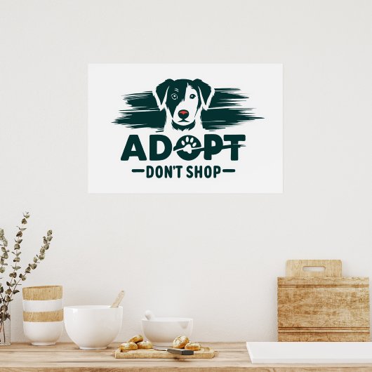 Adopteer niet winkelen 2 poster (Keuken)