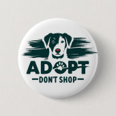 Adopteer niet winkelen 2 ronde button 5,7 cm (Voorkant)