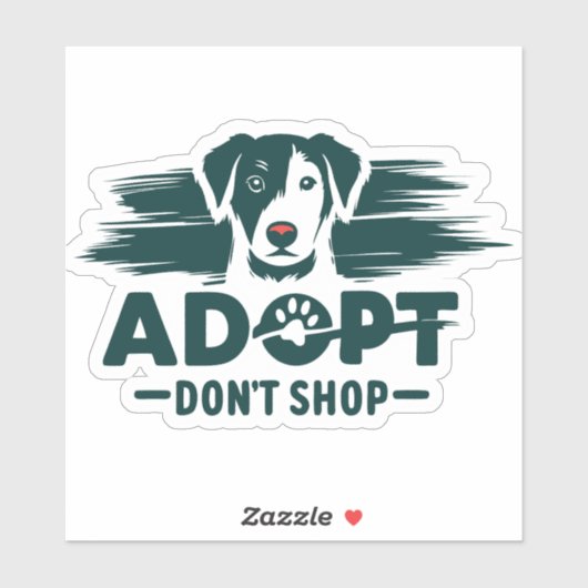 Adopteer niet winkelen 2 sticker (Vel)