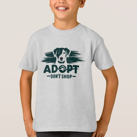 Adopteer niet winkelen 2 t-shirt (Voorkant)