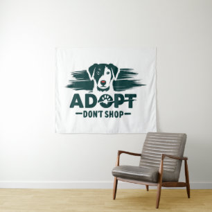 Adopteer niet winkelen 2 wandkleed