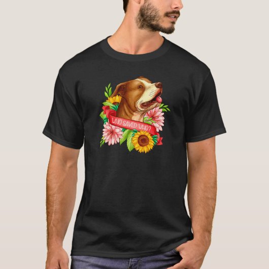 Adopteer Niet Winkelen Dier Pitbull Pibble Moeder T-shirt (Voorkant)