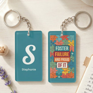 Adopteer Niet Winkelen Reddingshuisdier Kunst Sleutelhanger