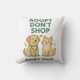 Adopteer niet winkelen - Schattige honden- en katt Kussen